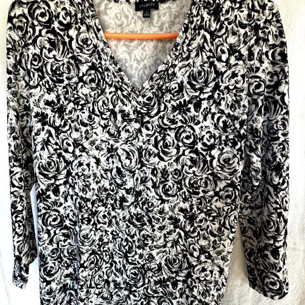 Talbots V-Neck Multicolored Top